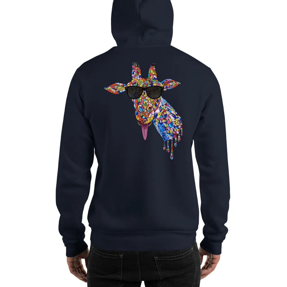 Men's Sunglasses & Tongue Out Giraffe Hoodie