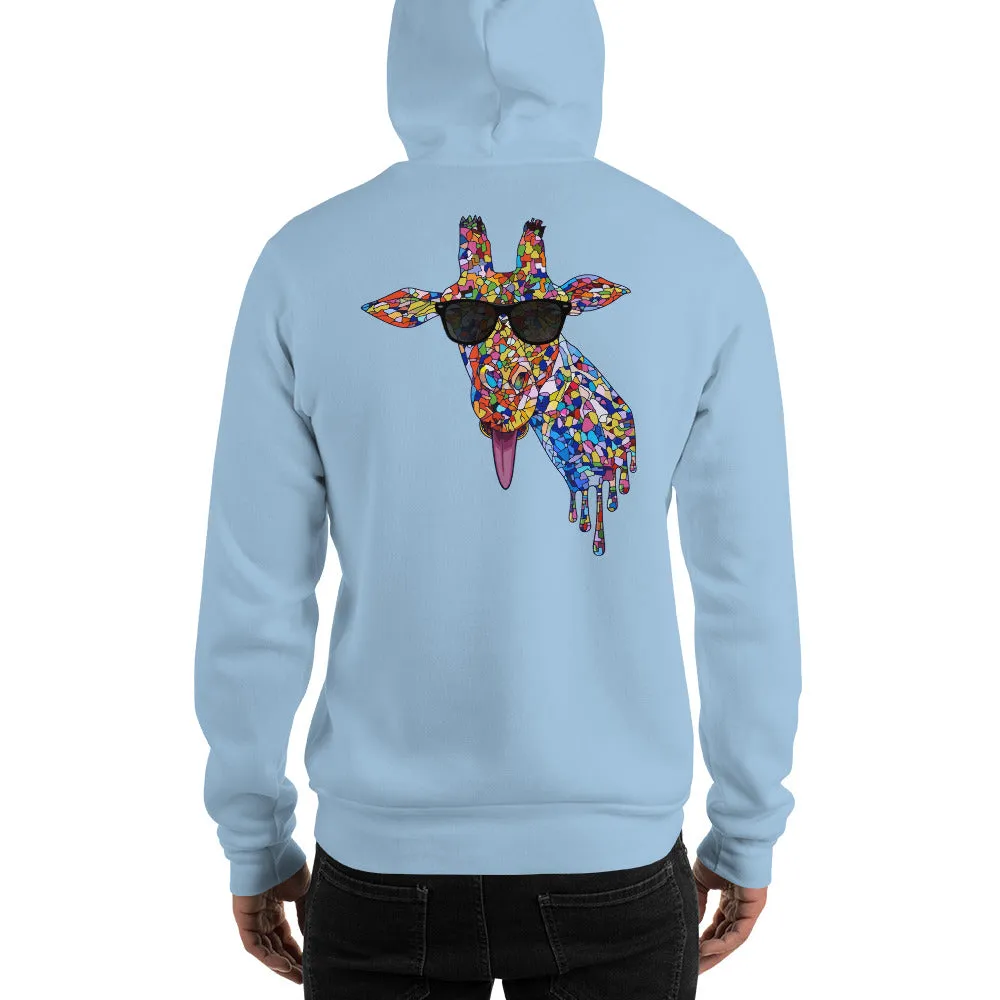 Men's Sunglasses & Tongue Out Giraffe Hoodie