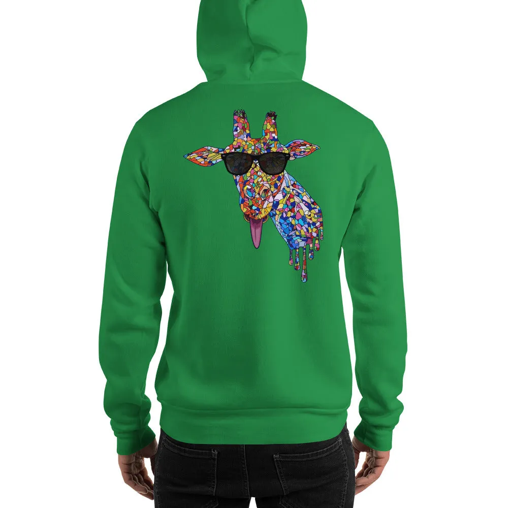 Men's Sunglasses & Tongue Out Giraffe Hoodie