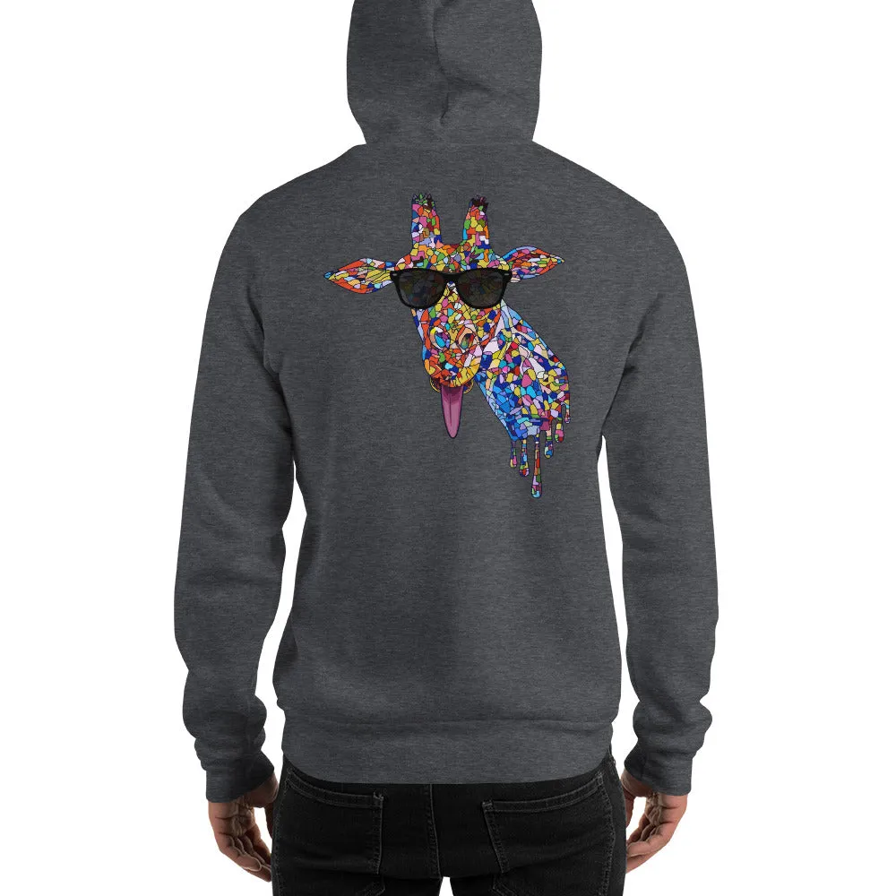 Men's Sunglasses & Tongue Out Giraffe Hoodie