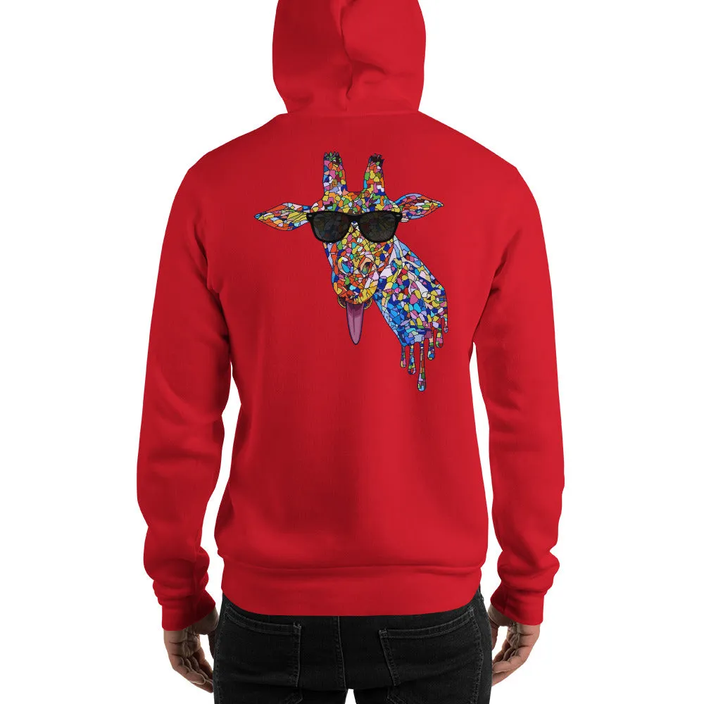 Men's Sunglasses & Tongue Out Giraffe Hoodie