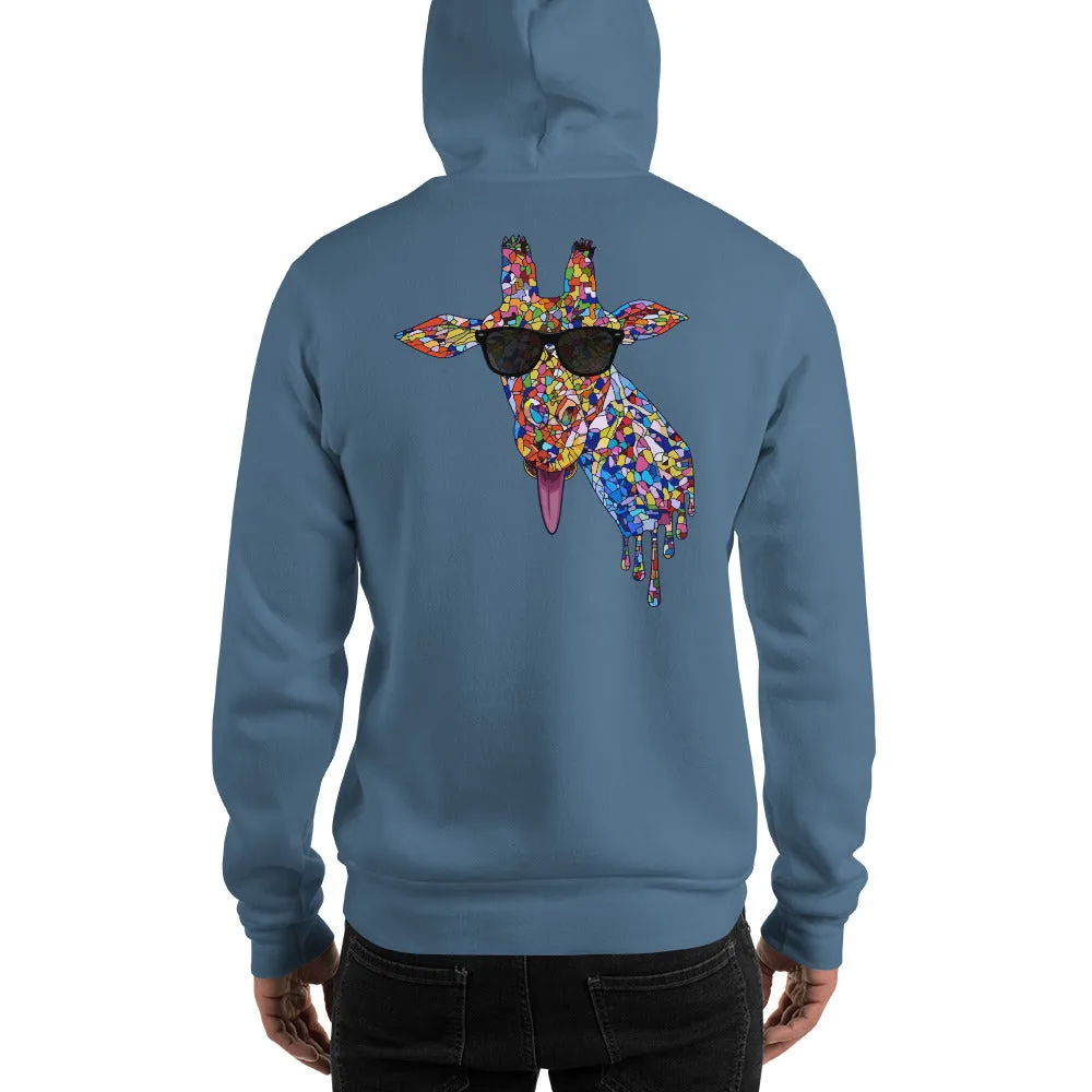 Men's Sunglasses & Tongue Out Giraffe Hoodie