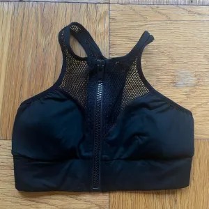 Michi Avalon Black Front-Zip Sports Bra, Size S EUC