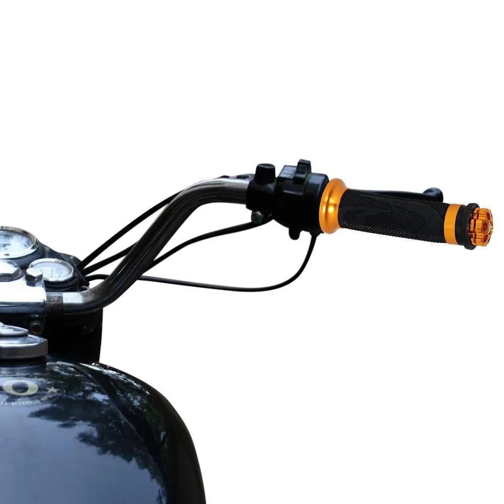 Moxi Bike Handle Grip Black,Golden Universal Size For - All Bike, Scooty, Bullet Royal Enfiled