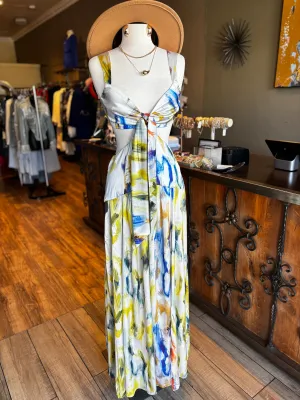 Multi Color Cut Out Maxi