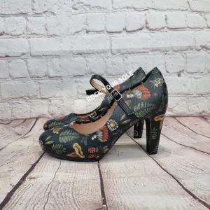 Nature Mushrooms 4inch heels with staps