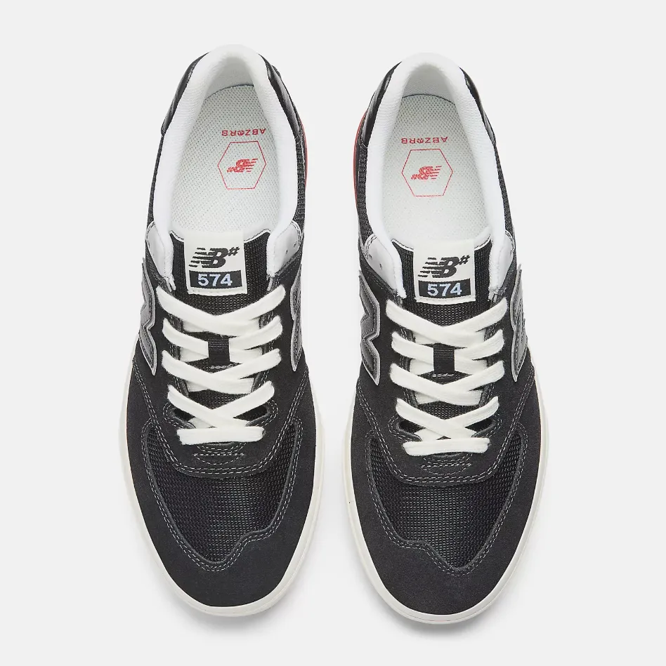 NB NUMERIC 574 VULC - BLACK WITH WHITE