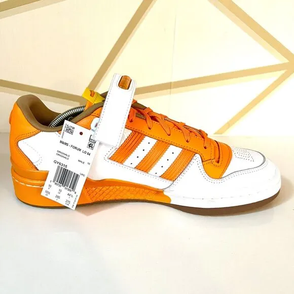 New Adidas Forum Lo 84 Shoes &quot;M&amp;M's&quot; Orange White GY6315 Men's Size 10.5