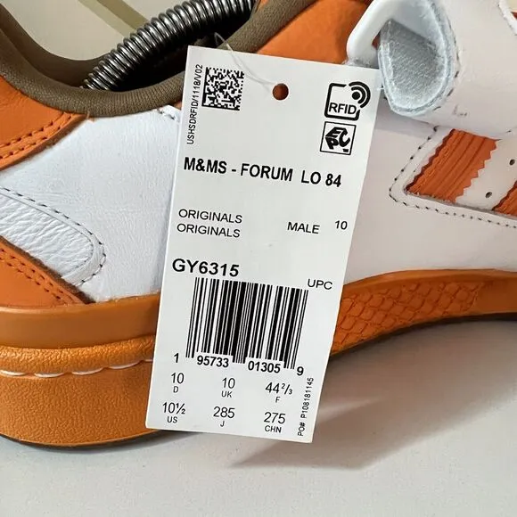New Adidas Forum Lo 84 Shoes &quot;M&amp;M's&quot; Orange White GY6315 Men's Size 10.5
