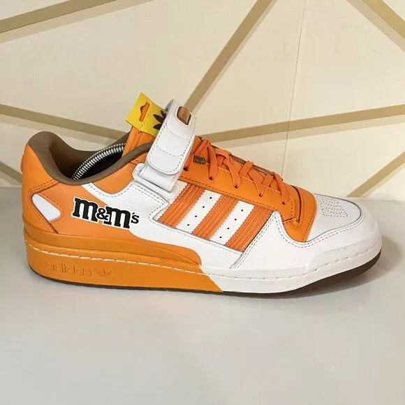 New Adidas Forum Lo 84 Shoes &quot;M&amp;M's&quot; Orange White GY6315 Men's Size 10.5