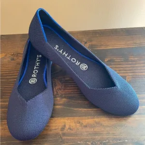 New Rothy's Blue Ballet Flats Classic Design Women’s Size 8