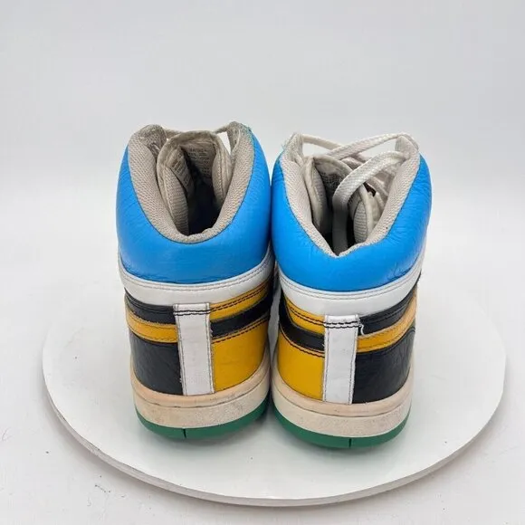 Nike Court Force High Men Size 9.5 311206-071 Infrared White Yellow Green Shoes