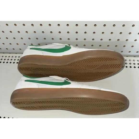 Nike SB Heritage Vulc Mens Suede Athletic Skate Shoes Size 9 White Green Gum