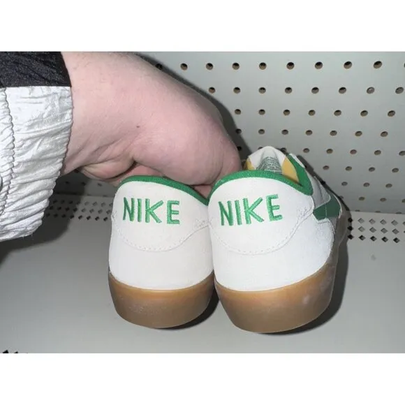 Nike SB Heritage Vulc Mens Suede Athletic Skate Shoes Size 9 White Green Gum