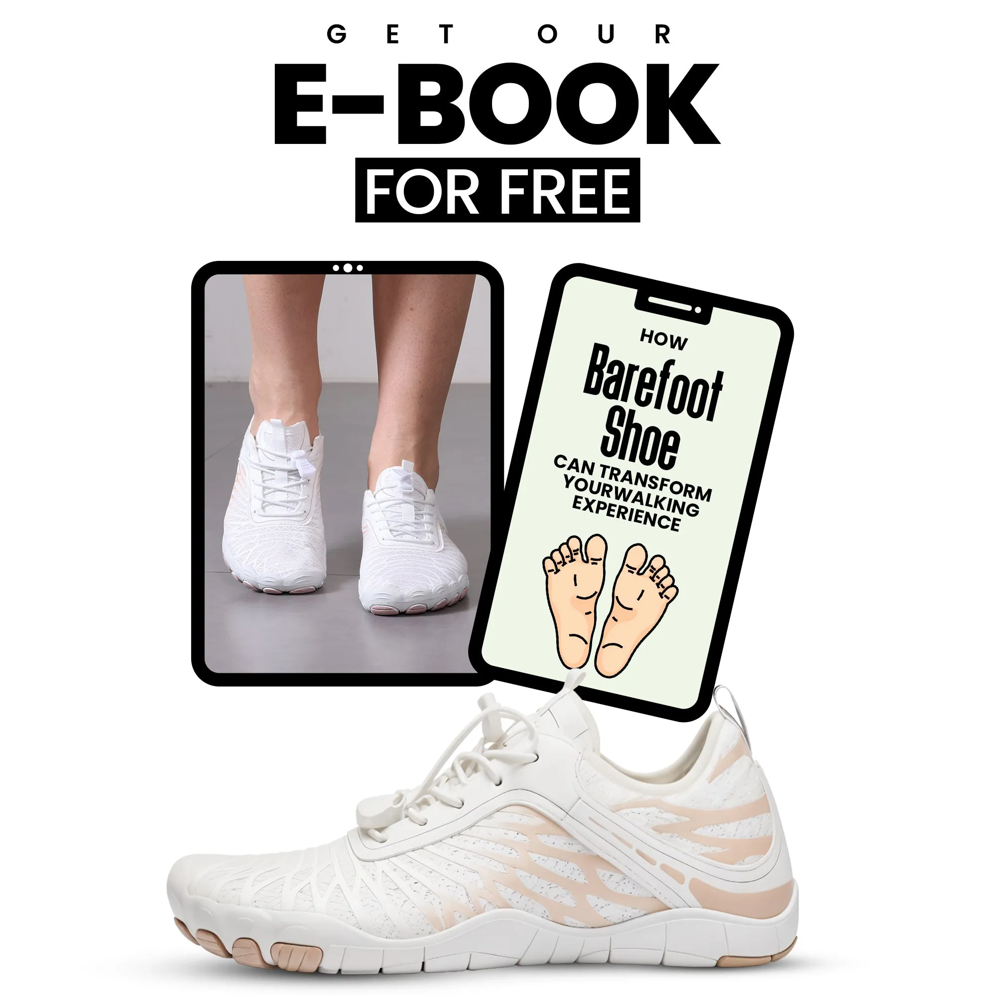 Non-Slip Barefoot Shoes for Healthy Feet (Unisex)   Free Shoe Cleaning Brush