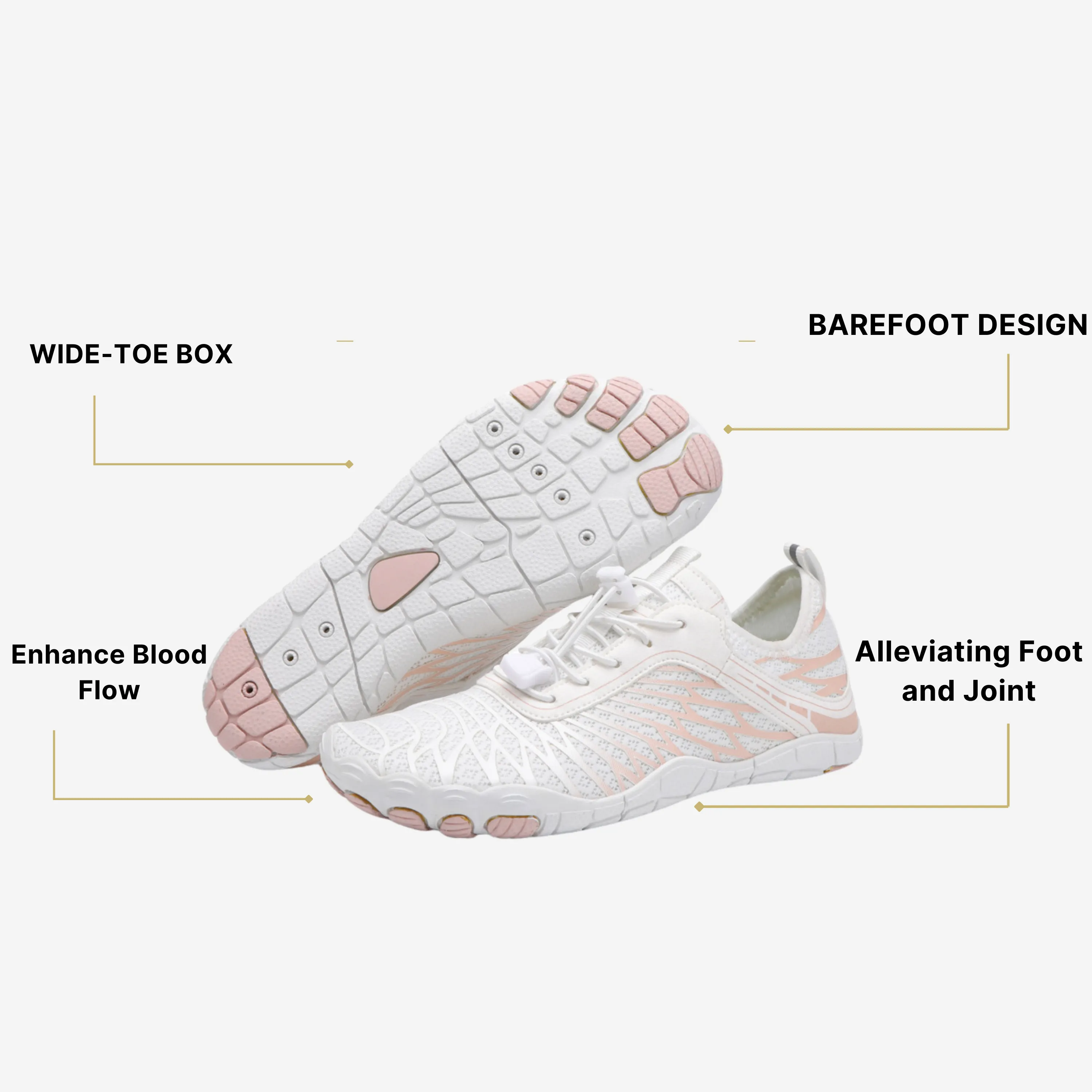 Non-Slip Barefoot Shoes for Healthy Feet (Unisex)   FREE Shoe Cleaning Brush