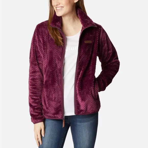 NWOT Columbia Women's Fire Side II Sherpa Full Zip Fleece Marionberry - Medium
