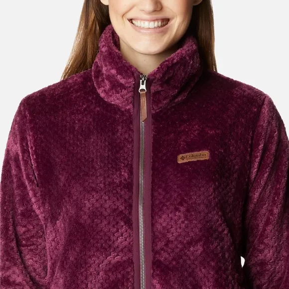 NWOT Columbia Women's Fire Side II Sherpa Full Zip Fleece Marionberry - Medium
