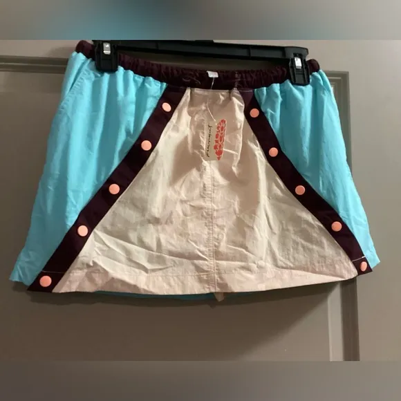 NWT Free People FP Movement Levels Hike Skort Size XS Tan/Blue/Purple