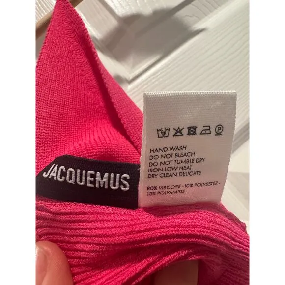 NWT Jacquemus Valensole Pink Le Bandeau Bralette Size S