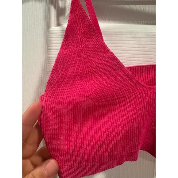 NWT Jacquemus Valensole Pink Le Bandeau Bralette Size S