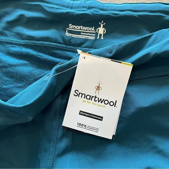 NWT Smartwool Large Twilight Blue Merino Wool Sport Lined Short SW016604G74