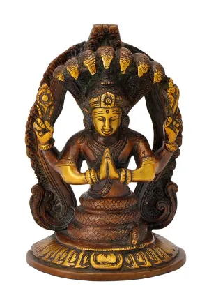 Patanjali Statue in Golden Brown Color Finish