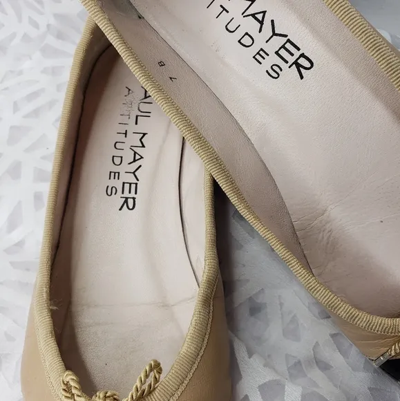Paul Mayer Attitudes Iconic Ballet Flat Quilted Studs Bow Balletcore Coquette 7
