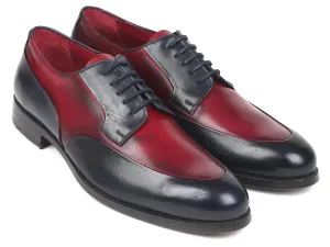 Paul Parkman Men's Derby Shoes in Bordeaux & Navy