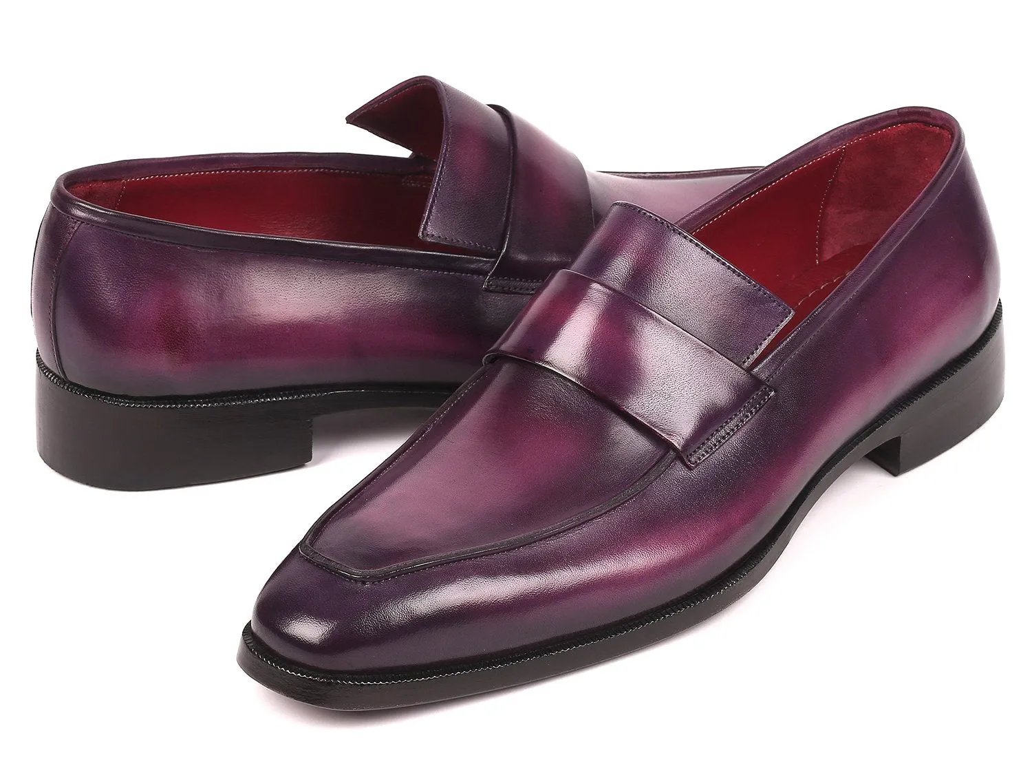 Paul Parkman Men's Loafers in Purple