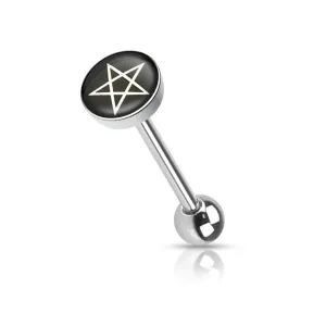 Pentagram Tongue Barbell