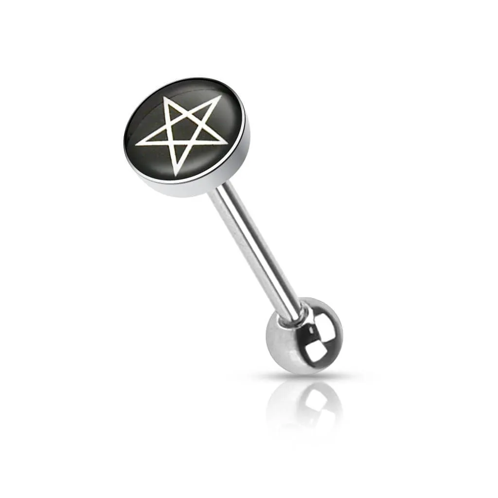 Pentagram Tongue Barbell