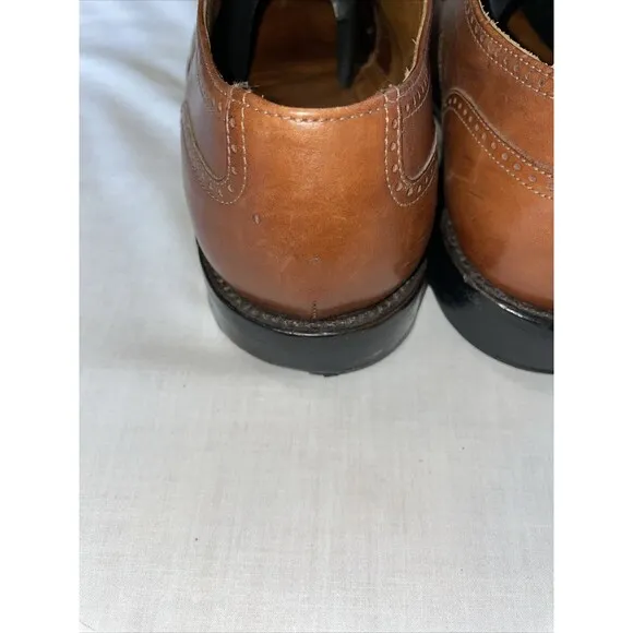 Pitti Shoes Firenze Italy Captoe Dress Shoes Mens Sz 9.5 M Brown Leather Oxfords