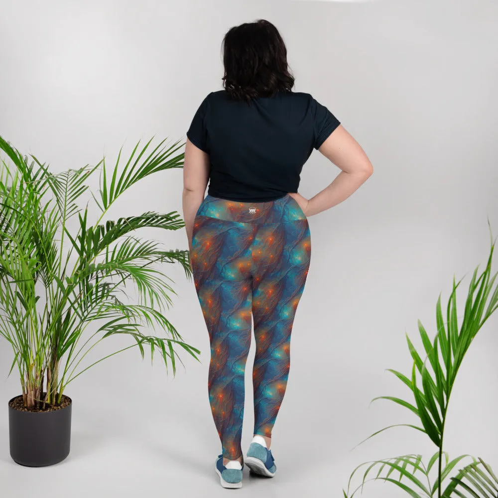 Plus Size Leggings - Nebular Nexus