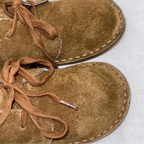 POLO Ralph Lauren Brown Suede Leather Lace-up Stitched Toddler 10 Chukka Booties