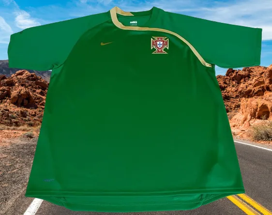 PORTUGAL 2008-2010 TRAINING JERSEY NIKE-FIT SHIRT CAMISETA LARGE # 268567-303