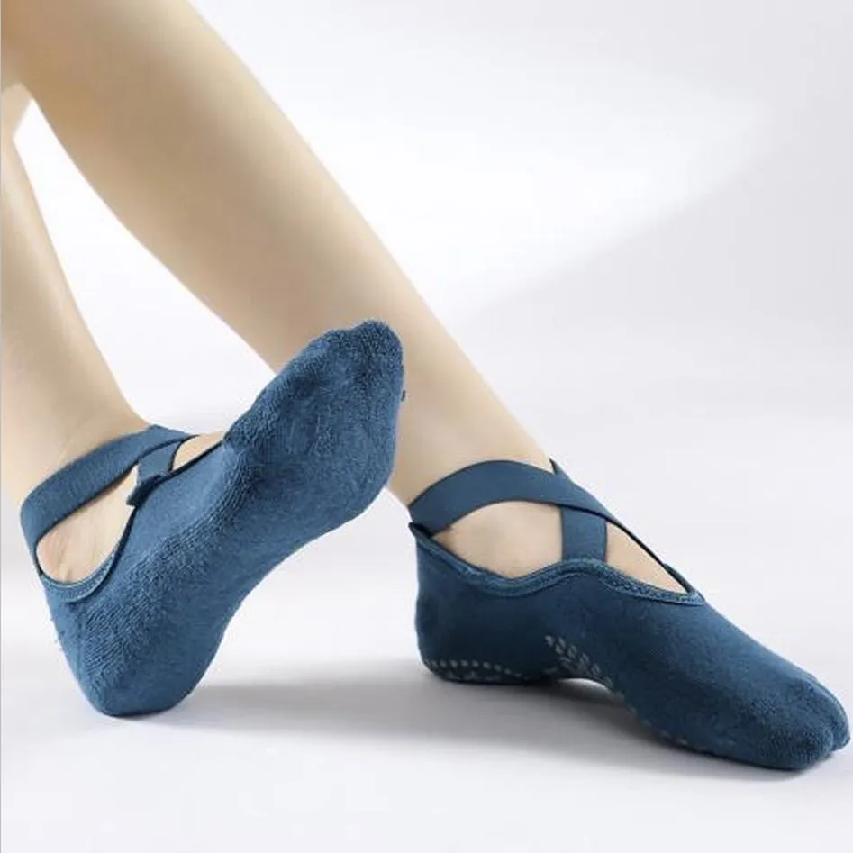 Premium Non Slip Yoga Socks - Blue