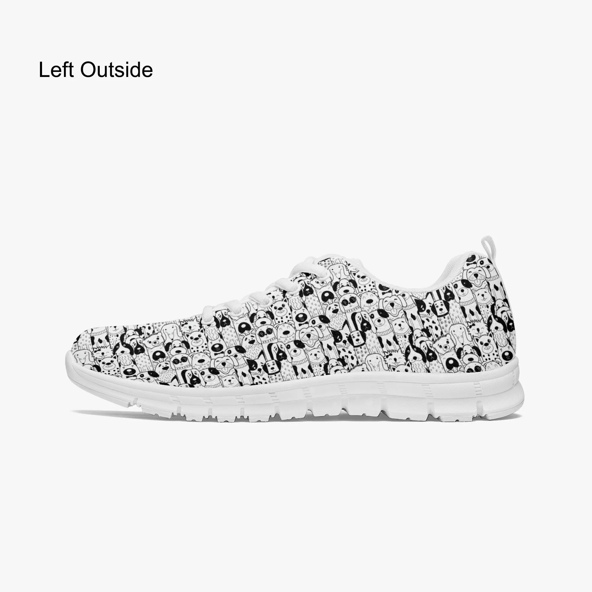 Puppy Dogs Printed Sneakers for Men Women, Running Shoes For Dog Lovers