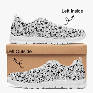 Puppy Dogs Printed Sneakers for Men Women, Running Shoes For Dog Lovers