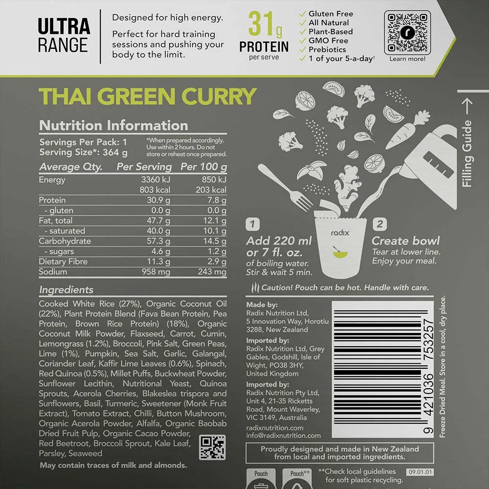 Radix Nutrition Ultra 800 Plant-Based