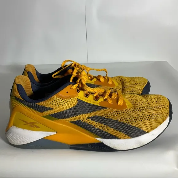 Reebok Men’s Nano X1 Rare Color Gold Yellow Training Shoes; Great Soles Size 10.