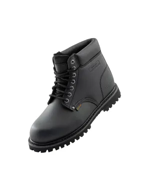 Safara Premium Black Nubuck Steel Toe Water Resistant Work Boots (60200)