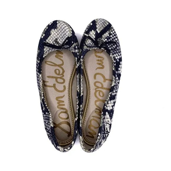 Sam Edelman Felicia Ballet Flat Snake Skin Pattern Size 5
