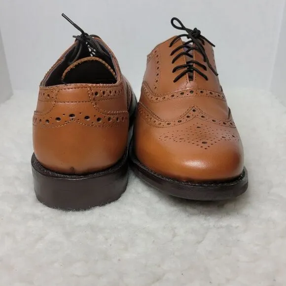 Samuel Windsor Mens Shoes  Size 12 Oxford  Wingtips Brown Leather Rubber Sole