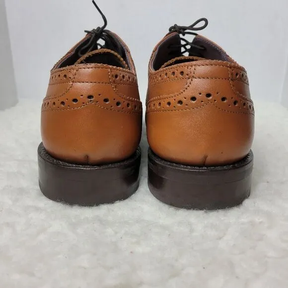 Samuel Windsor Mens Shoes  Size 12 Oxford  Wingtips Brown Leather Rubber Sole