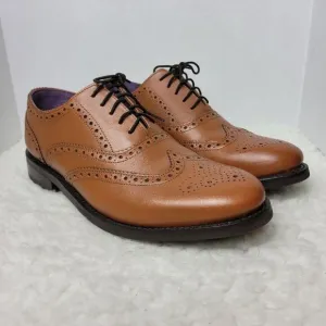 Samuel Windsor Mens Shoes  Size 12 Oxford  Wingtips Brown Leather Rubber Sole