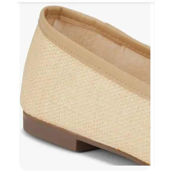 Schutz Arissa Square Toe Ballet Flat in Nude 10