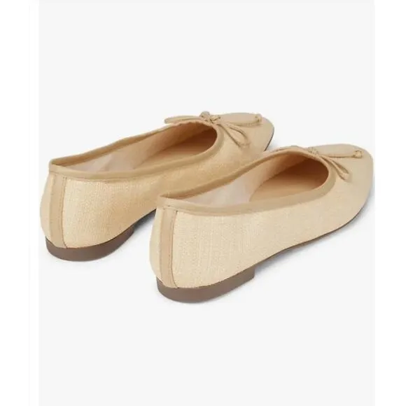Schutz Arissa Square Toe Ballet Flat in Nude 10