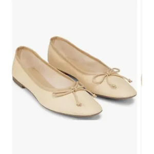 Schutz Arissa Square Toe Ballet Flat in Nude 10