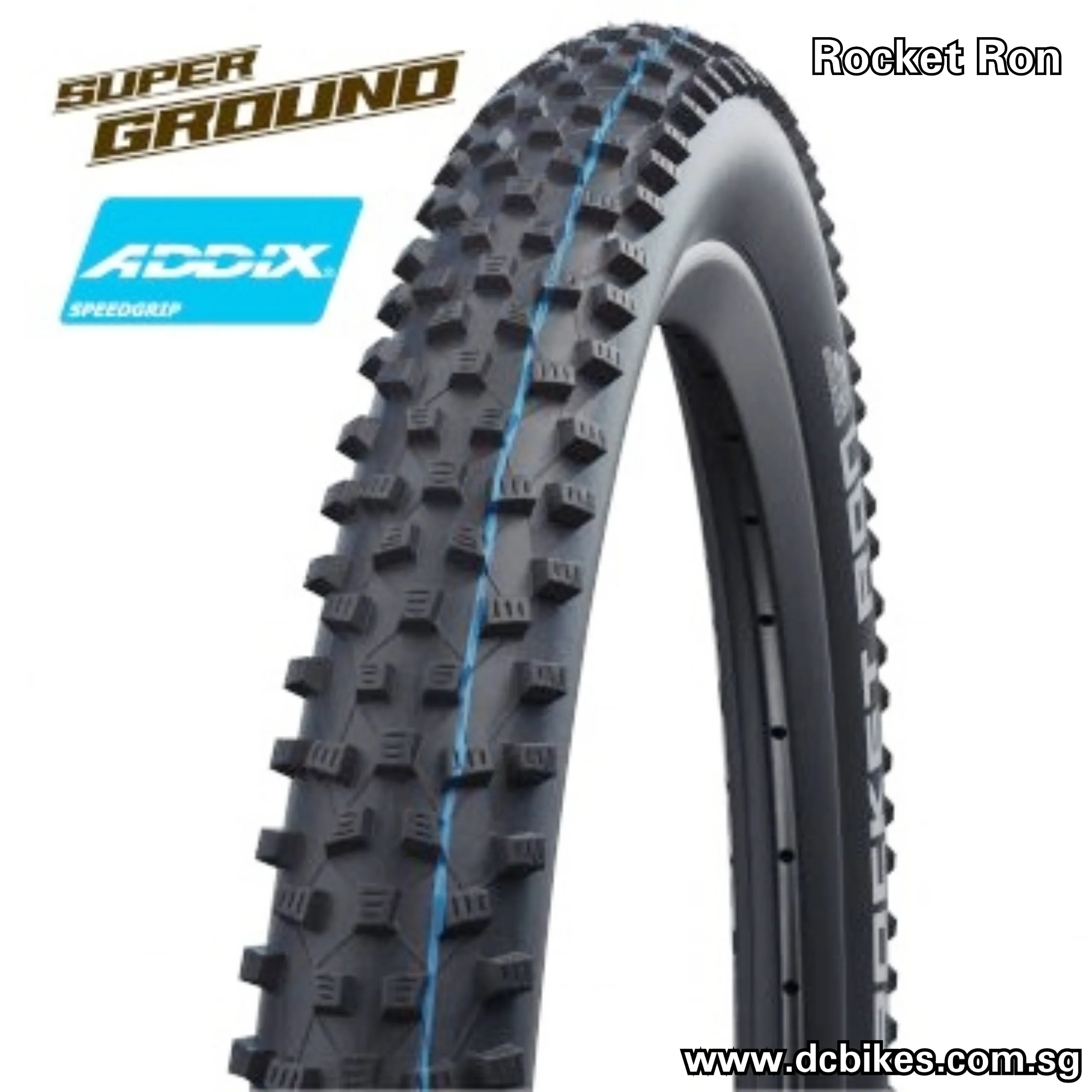 Schwalbe 27.5 X 2.8 Rocket Ron Super Ground MTB Tubeless Folding Tyre (1 Tire) 